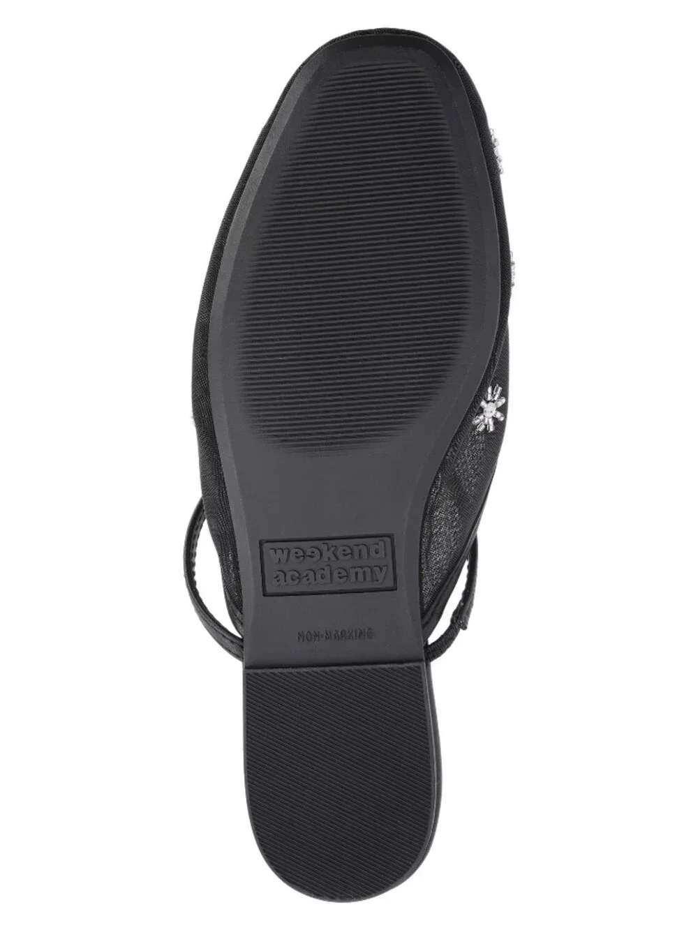NEW Weekend Academy Girls Beaded Mesh Slip On Shoes Black 3